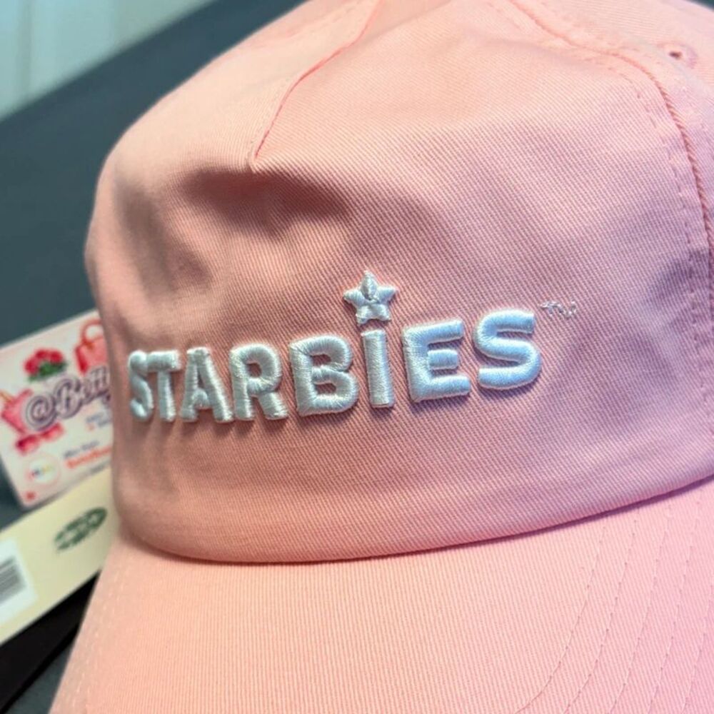 Starbucks STARBIES Pink Cap Hat Snapback Adjustable Limited Edition NEW - Picture 2 of 5